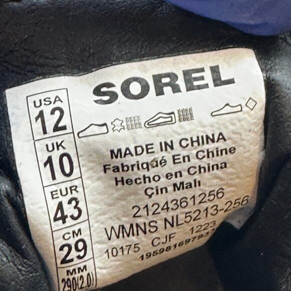 SOREL Women's 12 Evie II Lace Plus WP Tobacco/Black Boots - Picture 6 of 6